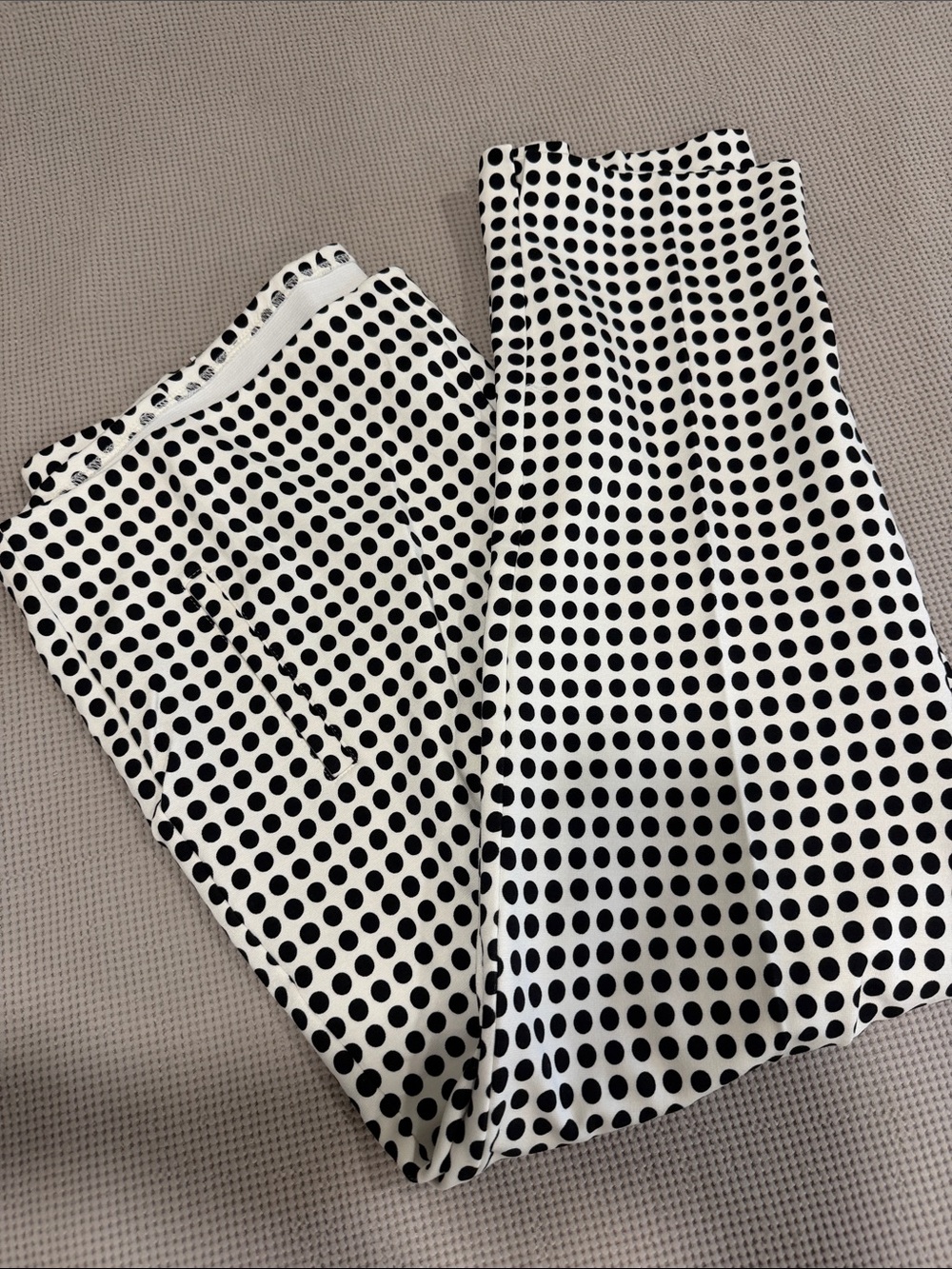 Chico's Black & White Polka Dot Chinos